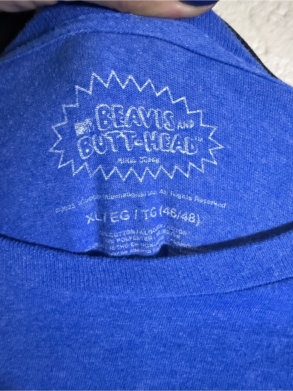 MTV Beavis & Butt-Head Shirt Adult Large Blue Graphic Tee Mens - Picture 2 of 3